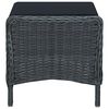 vidaXL 3 Piece Garden Lounge Set with Cushions Poly Rattan Dark Grey