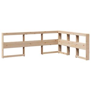 vidaXL Bookcase Headboard L-Shaped 160 cm Solid Wood Pine