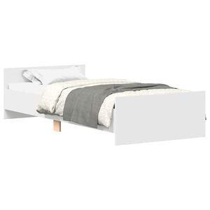 vidaXL Bed Frame without Mattress White 90x190 cm Engineered Wood