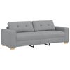 vidaXL Sofa 3 pcs Light Grey 221 x 80 x 80 cm Fabric