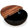 vidaXL Coffee Table Set 2 Pieces Solid Reclaimed Wood Black Bowl Shape