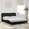 vidaXL Bed Frame without Mattress Black 152x203 cm Queen Velvet