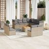 vidaXL 12 Piece Garden Sofa Set with Cushions Mix Beige Poly Rattan