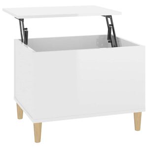 vidaXL Coffee Table High Gloss White 60x44,5x45 cm Engineered Wood