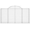 vidaXL Arched Gabion Baskets 6 pcs 200x30x100/120 cm Galvanised Iron