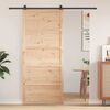 vidaXL Barn Door Wax brown 80 x 208 cm Solid Pine wood
