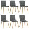 vidaXL Dining Chairs 6 pcs Dark Grey Fabric