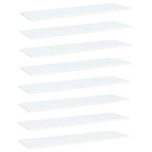 vidaXL Bookshelf Boards 8 pcs White 100x30x1,5 cm Engineered Wood