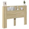 vidaXL Headboard Sonoma Oak 140 x 16.5 x 103.5 cm Engineered Wood