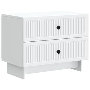 vidaXL Bedside Cabinet White 62 x 34.5 x 47.5 cm Engineered Wood