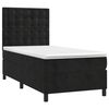 vidaXL Box Spring Bed with Mattress Black 106x203 cm King Single Size Velvet