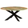 vidaXL Dining Table Round 175x75 cm Solid Reclaimed Wood