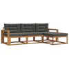 vidaXL Outdoor Sofa Set 4 pcs Natural and Anthracite