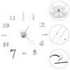 vidaXL 3D Wall Clock | High gloss silver | EVA (ethylene-vinyl acetate)