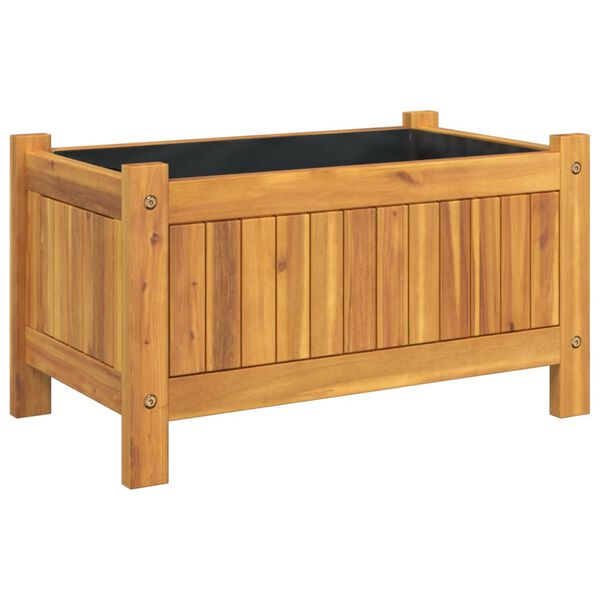 vidaXL Garden Planter with Liner 54x31x30 cm Solid Wood Acacia