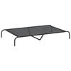 vidaXL Elevated Dog Bed Black 150x90x20 cm Textilene and Steel