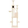 vidaXL Cat Tree with Sisal Scratching Posts Cream 201 cm