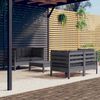 vidaXL 5 Piece Garden Lounge Set with Anthracite Cushions Pinewood