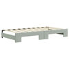 vidaXL Daybed with Trundle without Mattress Light Grey 90x190 cm