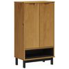 vidaXL Shoe Cabinet FLAM 59.5x35x107 cm Solid Wood Pine