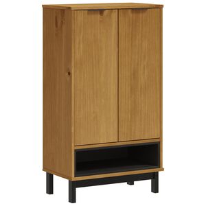 vidaXL Shoe Cabinet FLAM 59.5x35x107 cm Solid Wood Pine