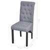 vidaXL Dining Chairs 6 pcs Light Grey Fabric
