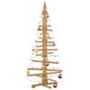 vidaXL Wooden Christmas Tree with Stand Brown 150 cm Solid pine wood