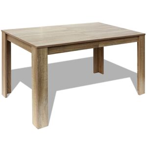 vidaXL Kitchen Table | Oak | Engineered Wood | 140x80x75 cm | Durable