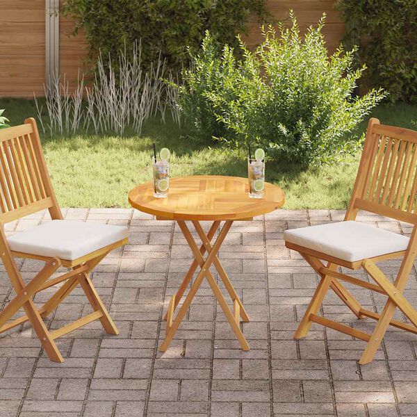 vidaXL Table Top Solid Teak Wood Round 2.5 cm 70 cm