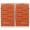 vidaXL Double Wheelie Bin Shed 138x77.5x112.5 cm Stainless Steel