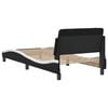 vidaXL Bed Frame "Dover" Black&White 90x190 cm Faux Leather