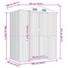 vidaXL Garden Shed Green 192x108x223 cm Galvanised Steel