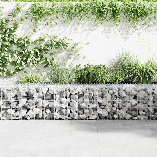 vidaXL Gabion Wall with Covers Galvanised Steel 300x50x50 cm