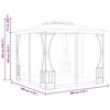 vidaXL Gazebo with Nets 300x300x265 cm Anthracite