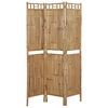 vidaXL 3-Panel Room Divider Bamboo 120x180 cm