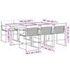 vidaXL 7 Piece Garden Dining Set with Cushions Black Textilene