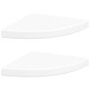 vidaXL Floating Corner Shelves 2 pcs White 35x35x3.8 cm MDF