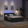 vidaXL Ottoman Bed with Mattress & LEDs Black Double Fabric