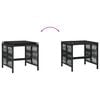 vidaXL Garden Stools with Cushions 4 pcs Black 41x41x36 cm Poly Rattan