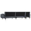 vidaXL L-shaped Sofa Bed Dark Grey 275x140x70 cm Velvet