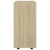 vidaXL Rolling Cabinet Sonoma Oak 60x35x75 cm Engineered Wood