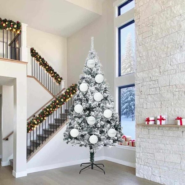 vidaXL Christmas Bauble Set XXL 3 pcs White Plastic