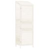 vidaXL Garden Shed White 55x52x174.5 cm Solid Wood Fir
