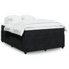 vidaXL Box Spring Bed with Mattress Black Double Velvet