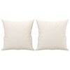vidaXL Throw Pillows 2 pcs Cream 40x40 cm Faux Leather