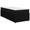 vidaXL Bed Frame with Mattress Black 90 x 190 cm Fabric