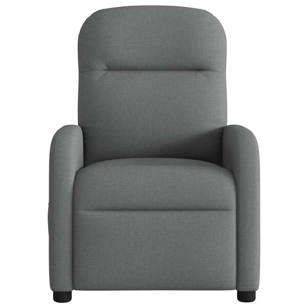 vidaXL Massage Recliner Chair Dark Grey Fabric