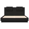 vidaXL Bed Frame with LED without Mattress Black 150x200 cm King Size