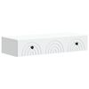 vidaXL Wall-Mounted Side Table Wall-mounted White 87.5 x 34.5 x 17 cm