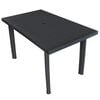 vidaXL Outdoor Table | Anthracite | Plastic | Medium | Lightweight